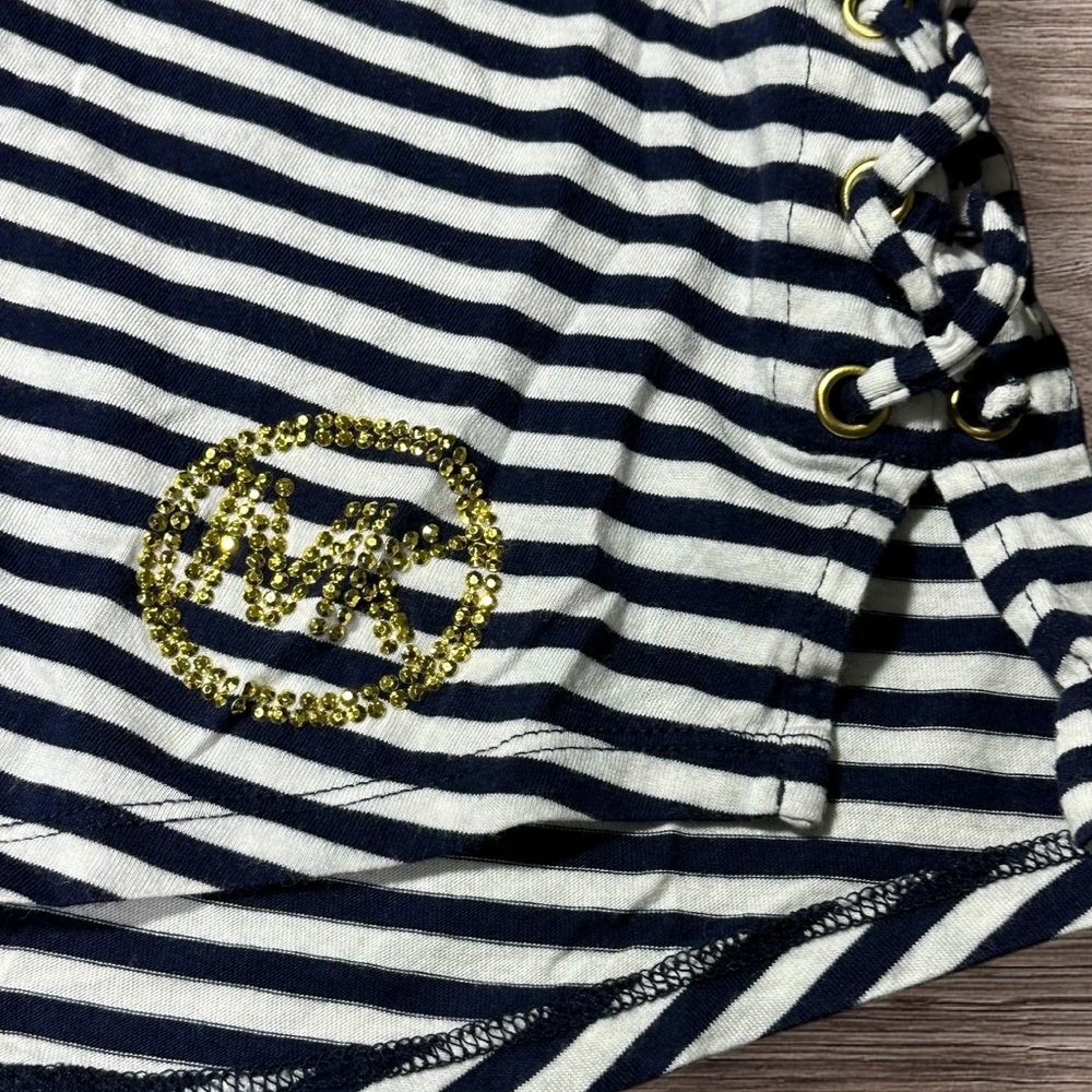 Women’s Michael Kors Blouse Blue/White stripes Size XL - Picture 6 of 8